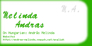 melinda andras business card